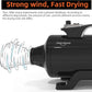shernbao Dog Dryer High Velocity Professional Dog Pet Grooming Hair Drying Force Dryer Blower 6.0HP (DHD-2400T) (6.0HP, Jet Black)