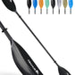 Abahub Adjustable Kayak Paddle 210-230 cm/ 230-250 cm Floating Kayaking Oars Boating Oars Canoeing Oars Black