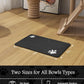 Pet Feeding Mat-Absorbent Dog Mat for Food and Water Bowl-No Stains Quick Dry Water Dispenser Mat-Dog Accessories Pet Supplies-Bowl for Messy Drinkers（Black,12"x19"