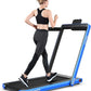 GYMAX Walking Pad, 2.25HP Dual Display Foldable Treadmill for Home with Remote/Smart App Control, Portable Compact Treadmill for Office Under Desk, Folding Running Machine for Small Spaces