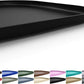 Silicone Pet Feeding Mat with Raised Edge for Food and Water, Dog Bowl Mats, Cat Bowls Placemat with High Lip for Floor Waterproof, Rubber Tray for Cats and Dogs 19 x 12 x0.7 Black