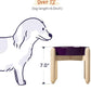 LE TAUCI Ceramic Slow Feed Dog Bowls, Elevated for Small and Medium Breed Dogs, Anti-Gulping Pet Feeding Dishes, Maze Purple, 1.5 Cups