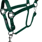 Majestic Ally Leather Halter with Matching Lead Rope for Horses – Leather Breakaway Crown - Adjustable Chin Strap – Rolled Throat Latch – Padded Noseband – Full (Hunter Green, Full)