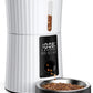 Petory Timed Automatic Cat Feeders - 4L Programable Dry Food Dispenser for Cats and Small Medium Dogs 6 Meals with Desiccant Bag Dual Power Supply 10S Voice Recorder