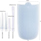 Silicone Enema Bag Kit with 6.3ft Hose, 5 Enema Tips, Controllable Flow Valve and Water Thermometer - 2 Quart Capacity Coffee enemas for Colon Cleanse