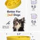 LE TAUCI Ceramic Slow Feeder Dog Bowls Small Breed, 0.6 Cups Dog Food Dish for Fast Eaters, Puzzle Bowl for Small Dogs and Cats, Star Yellow