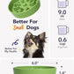 LE TAUCI Ceramic Slow Feeder Dog Bowls Small Breed, 0.6 Cups Dog Food Dish for Fast Eaters, Puzzle Bowl for Small Dogs and Cats,Clover Green