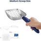 WePet Cat Litter Scoop, Aluminum Alloy Sifter, Kitty Metal Scooper, Deep Shovel with Diagonal Sifting Hole, Long Handle, Kitten Poop Lifter for Litter Box, Medium Size, Blue Handle