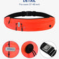 WATERFLY Running Belt Fanny Pack: Runner Marathon Jogging Waist Pack Sport Workout Exercise Fitness Phone Holder Belt for Men Women Jogger Slim Waistband