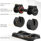 SKOK 25/55 lbs Pair Adjustable Dumbbells Set, Adjustable Weights Dumbbells Set for Men and Women with Anti-Slip Fast Adjust Weight by Turning Handle,Black Dumbbell with Tray