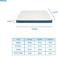 Best Pet Supplies Cute Dog Crate Mat Flat Bed with Waterproof Exterior, Thick Orthopedic Egg Foam Mattress, and Soft Sherpa Fleece Cover for Small, Medium, and Large Breeds - Blue, 41X29X4