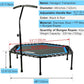 ONETWOFIT 48" Silent Mini Trampoline with Adjustable Handle Bar Fitness Trampoline Bungee Rebounder Jumping Cardio Trainer Workout for Adults