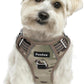 Funfox Dog Harness No Pull, Adjustable Pet Vest Harness, Super Soft Material with Vertical Handle Easy Control, Reflective Night Walking, 2 Leash Clips for Small Sized Dogs, Camo Brown, S