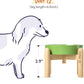 LE TAUCI Ceramic Slow Feed Dog Bowls, Elevated for Small Breeds, Anti-Gulping, Non-Slip, 6 inch, Green