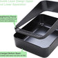 Sfozstra Open Top Litter Box: Black Medium Size with High Sides & Anti Leak Design, Easy Clean Litter Pan for Home Cats