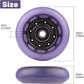 2-Pack 76mm PU Caster Board Replacement Wheel Set 90A Compatible with Razor RipStik Classic Air, DLX G Ripsurf (Purple)