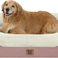 Orthopedic Washable Large Dog Bed - Removable Orthopedic Foam Dog Beds with Bolsters Waterproof Large Dogs Bed and Non-Slip Bottom