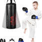 GYMAX Kids Punching Bag Set, Prefilled Junior Kick Boxing Bag Kit with Gloves & Jumping Rope, Heavy Duty Wall Mounted Punching Bag for Youth MMA, Martial Kungfu Thai Training