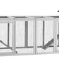 Aivituvin Rabbit Hutch Indoor Bunny Cage Outdoor with Run Chicken Coop Guinea Pig House with Waterproof Asphalt Roof,No Leakage Pull Out Tray (103.2" L x 25.2" W x 36.2" H, Grey-2 Sets)