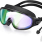 Adult Swimming Goggles,Leak-Proof,Anti-Fog Pool Glasses,Wide View Swim Goggles with Ear Plugs and Nose Clip