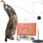 Interactive Catnip Bird Toy Set, Interactive Cat Toys for Indoor Cats, Cat Feather Toy, Suction Cup, Weighted Base, 5 Replacement Birds, Feathers & Bells, Realistic Bird Impression