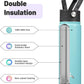22oz Stainless Steel Bottles with 3 Lids Sport Insulated Water Bottle,Turquoise