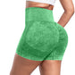 CHRLEISURE Women's 4 Packs Workout Gym Shorts, High Waisted Butt Lifting Scrunch Butt Seamless Booty Shorts