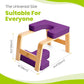 Yoga Headstand Bench, Stand Yoga Chair for Balance Training, Core Strength Building, Upside Down Chair for Relaxation, Handstand Trainer Inversion Chair for Home Gym (Wood Purple)