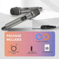Aveek 2.4GHz Wireless Microphone System, 2 Rechargeable Mics and Receiver, Plug & Play for Karaoke Machine, Party Speakers, Home Entertainment, Wedding & Events - Crystal Clear Sound, 100ft Range