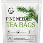Organic Pine Needle Tea Bags - 100% Pure Natural Dried Pine Needles Herbal Tea, Effectively Antioxidant & Immune Support, Caffeine Free, 30 Tea Bags