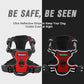 BARKBAY No Pull Dog Harness Front Clip Heavy Duty Reflective Easy Control Handle for Large Dog Walking(Red,L)