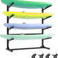 Kayak Storage Rack, Heavy Duty Kayak Stand Canoe Rack with Wheels, Freestanding Kayak Holder Stand for Kayaks, Canoes, Surfboard, Paddleboard Storage