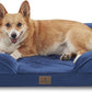 Bedfolks Orthopedic Dog Bed, Waterproof Dog Sofa Bed for Large Dogs, Egg Foam Pet Couch Bed with Removable Washable Cover and Nonslip Bottom, Navy Blue