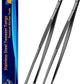 JETKONG 2 Pcs 14-Inch Food Tweezer Tongs Extra Long Stainless Steel Kitchen Tweezer Cooking Tweezers (Black)