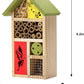 Premium Bug Hotel Kit Cedar Wood Insect Hotel Insect House - Backyard Bee House, Nesting Habitat Shelters, Garden Shelter for Bees, Butterflies, Bugs,Heavy Duty Thickness Colorful