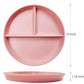 greenandlife 10 Inch 4PCS Unbreakable Portion Control Plates, Divided Plates for Kids Adults, Dishwasher & Microwave Safe Compartment Plate, Lightweight Reusable Wheat Straw Plate, BPA Free