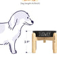Ceramic Puzzle Slow Feeder Dog Bowl - 0.6 Cup Elevated with Wood Stand for Small Breeds, Black