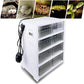 8-Grid Acrylic Pet Breeding Box,Large Reptile Enclosure with Hygrometer&Heating Pad,Lizard Spider Snake Tortoise Cage Pet Snake Terrarium Tank Multipurpose Multipurpose Feeding Box,White.