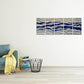SYGALLERIER Abstract Coastal Metal Wall Art Handcrafted Big 3D Blue and Silver Artwork Modern Sea Waves Pictures Contemporary Sculpture for Living Room Bedroom Bathroom Decor