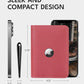 ALLIVE Genuine Leather Passport Holder with Airtag, Travel Must Haves Airport Essentials, Case Travel Gifts