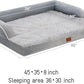 Orthopedic Dog Beds for Extra Large Dogs, Waterproof Dog Beds XLarge, Memory Foam Dogs Couch Beds, Comfy Bolster Pet Beds with Removable Washable Cover, Nonskid Bottom (X-Large, Grey)