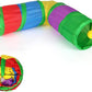 Rypet Guinea Pig Tunnels and Tubes Collapsible 2 Way and L-Type Tunnel with Interactive Ball Small Animal Activity Tunnel Hideaway Toys for Baby Rabbit Ferret Hamster Chinchilla Hedgehog