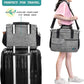 PetAmi Dog Travel Bag - Organizer with Food Container, Bowls & Accessories for Weekend Camping, Cat Diaper Bag (Grey, Medium)
