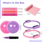 Pilates Ring and Ball Set, Includes 2 Pilates Circles, 2 Balance Balls with Pump, 3 Resistance Bands, and 1 Exercise Band, Home Pilates Equipment for Women, Versatile Fitness Kit