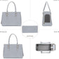 Fashion Pet Carrier Dog Purse Cat Bag Soft-Sided Carriers Travel Airline Approved, Stylish Leather Tote Handbag for Small Animal Puppy Kitten (Grey)