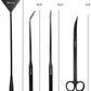 Aquarium Tweezers, Capetsma Stainless Steel Aquarium Plant Tools Long Aquascaping Tools Scissors Spatula Aquatic Plants Tool Set for Freshwater and Saltwater