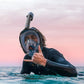 QingSong Full Face Snorkel Mask for Adults, Snorkeling Gear with Camera Mount, 180 Degree Panoramic View Snorkel Set Anti-Fog Anti-Leak