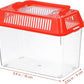 Portable Fish Tank, Handheld Fish Tank, Plastic Mini Fish Box, Transparent Cutout Design, Plastic Aquarium with Handle for Turtle and Pet Fish Lid for