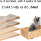 Cat Scratcher Cardboard Pad Scratch Box,4pcs Scratching Board for Indoor Cats,Reversible Durable with Catnip