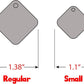 Personalized Dog Tag with 5 Lines of Custom Deep Engraved Durable Stainless Steel Pet ID Name Tag Designer Regular Size Diamond